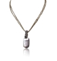 Beige String and Silver Protection Necklace by Or Jewelry - 1