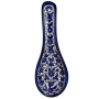 Blue Flowers Spoon Rest. Armenian Ceramic - 1