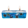 Glass Pomegranates Tealight Candle Holder (Blue) - 1