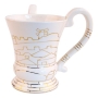 Ceramic Netilat Yadayim (Washing Cup) - Jerusalem of Gold - 1