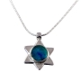  Classic Roman Glass and Sterling Silver Star of David Necklace - 1