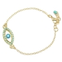 Danon Fashion Chain Bracelet with Swarovski Crystal Eye - 2