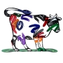 David Gerstein Signed Cow Sculpture - Nava - 1