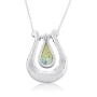 David's Harp Sterling Silver Necklace with Roman Glass - 1