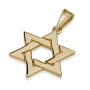 Deluxe 14K Gold Interlocked Star of David Pendant Necklace - 4