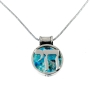  Deluxe Roman Glass and Sterling Silver Chai Necklace - 1