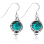 Rafael Jewelry Eilat Stone and Silver Circle Earrings  - 2