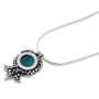 Eilat Stone and Silver Pomegranate Necklace - 1