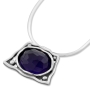  Elegant Sterling Silver Amethyst Trapezoid Necklace - 2