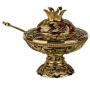 Enameled and Jeweled Honey Dish - 7 Species (Brown) - 1