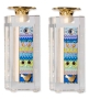 Ester Shahaf Square Crystal Pillar Candlesticks with Swarovski Crystals - Bird - 1