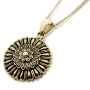 Exotic Gold Plated Round King Herod Necklace  - 1