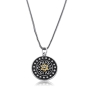 Filigree: Silver Pendant with Gold Star of David - 1