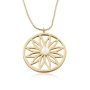 Flower: 24K Gold Plated and Pearl Necklace - 1