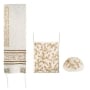 Flowers: Yair Emanuel Embroidered Tallit (Gold) - 1