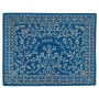 Forest with Birds: Yair Emanuel Machine Embroidered Challah Cover (Blue and Silver) - 1