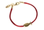  Gold Plated and Red String Bracelet - Fish - 1