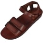 Noah Handmade Leather Men's Sandals (Brown) - 1