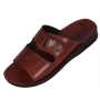 Shilo Handmade Leather Men's Sandals (Brown) - 1
