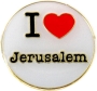  I Love Jerusalem Enamel Metal Lapel Pin - 1
