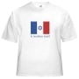  I Stand With Israel T-Shirt - French Flag. White - 1
