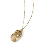 Illumination: 24K Gold Plated Teardrop Gemstone Necklace by AMARO - 1