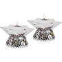 Jerusalem Silver Candlesticks - Star of David - 1