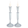 Large Deluxe Nickel Candlesticks - 2
