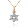 Little Star of David: 14K Gold Necklace with Diamonds - 1