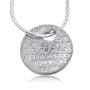 Love Verses: Sterling Silver Heart Disk 2-Sided Pendant - 1