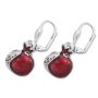 Marina Pomegranate Fashion Earrings with Garnet Stones - 1