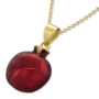 Marina Red Enamel Pomegranate Necklace - 1