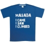 Masada - I came I saw I climbed. T-Shirt. Royal Blue - 1