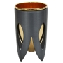 Nickel and 24K Gold Plated Kiddush Cup - Lotus (Grey). Caesarea Arts - 1