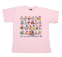 Noah's Ark Alphabet Kids T-Shirt (Blue / Pink) - 2