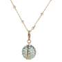 Ocean: 24K Gold Plated Ball Necklace with Gems by AMARO - 1