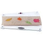 Painted Glass Challah Board: Tulip (Multicolored). Lily Art - 1