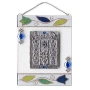 Painted Glass Kabbalah Blessing: Blue Tulips. Lily Art - 1