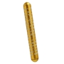 Parsha: Cylindrical Aluminum Mezuzah Case. Gold. Caesarea Arts - 1