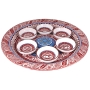 Porcelain Passover Seder Plate (Red). Adaptation. Spain Before 1492 - 1
