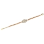 Pink String & Golden Hamsa Bracelet by LK Designs - 1