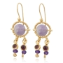 Queen Helene: Purple Jade and Amethyst Earrings - 1