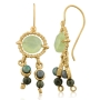 Queen Helene: Pyrite and Gray Pearls Earrings - 1