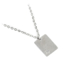 Rectangular Silver and Diamond Priestly Blessing Necklace - 1