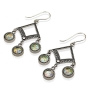 Roman Glass and Silver Art Deco Earrings - 1