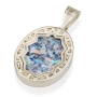 Roman Glass and Silver Galactic Pendant - 1