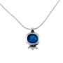  Roman Glass and Sterling Silver Pomegranate Necklace - 1