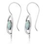  Roman Glass and Sterling Silver Stylized Heart Earrings - 2