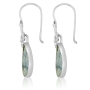   Roman Glass and Sterling Silver Teardrop Earrings - 2