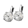 Round Swarovski Diamond Earrings - 1
